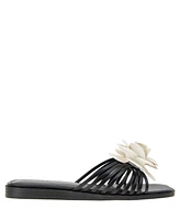 BCBGeneration Women's Masha Flower Slip-On Flat Sandals
