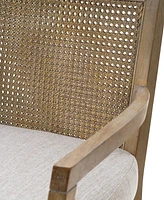 Madison Park Diedra 23" Solid Wood Cane Back Counter Stool