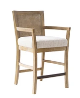 Madison Park Diedra 23" Solid Wood Cane Back Counter Stool