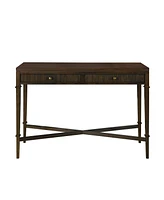 Martha Stewart Kenna 47.5" Fluted 2-Drawer Wood Storage Console Table