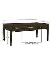 Martha Stewart Kenna 44" Fluted 2-Drawer Wood Coffee Table