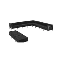 Home Office Sectional & Ottoman Set, 12 Pieces