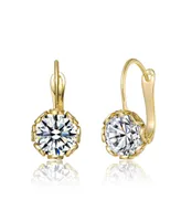 Modern Cubic Zirconia Solitaire Shimmering Drop Earrings