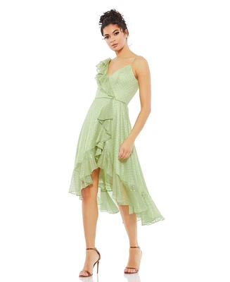 Women's Ieena Ruffled Faux Wrap Midi Dress