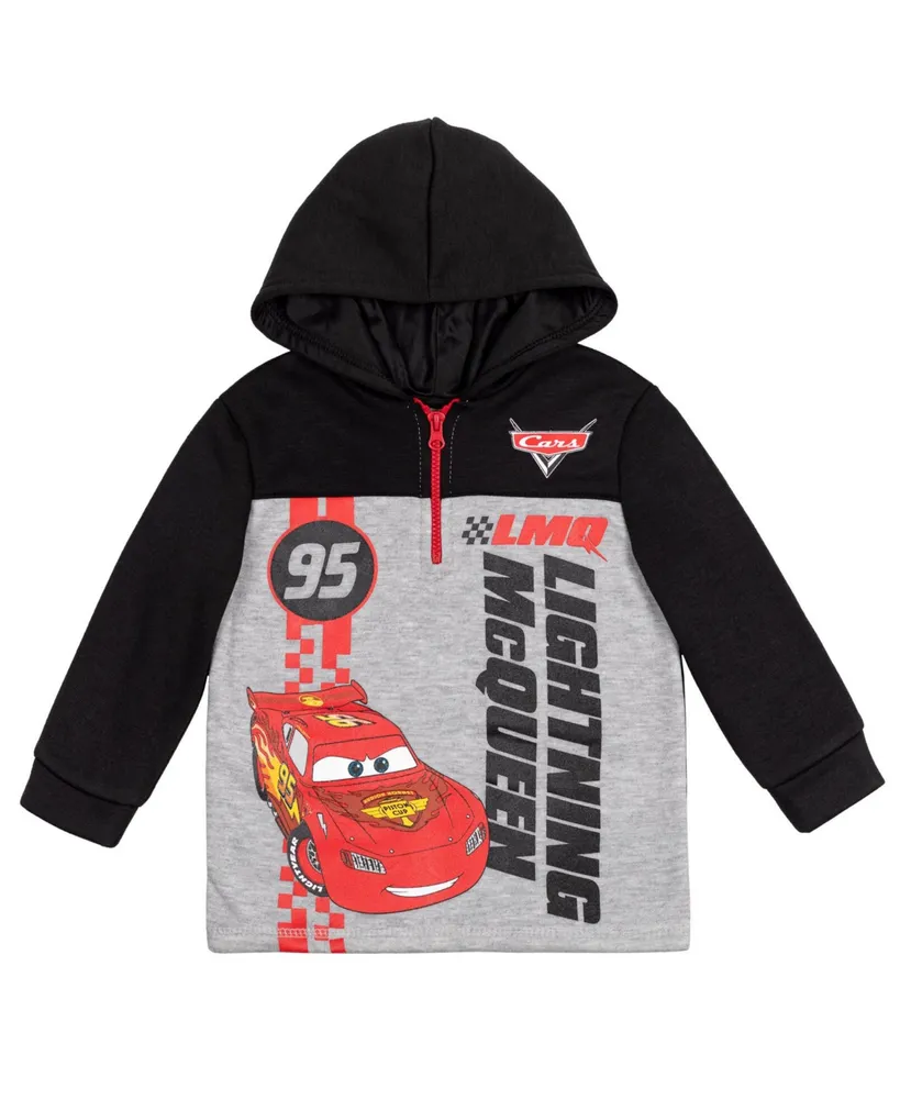 Disney Cars Lightning McQueen Fleece Half-Zip Pullover Hoodie Toddler |Child Boys