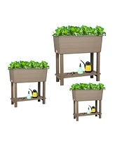 Aoodor Malysha Outdoor Elevated Planter (Set of 3) See More by Winston Porter