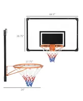 Soozier Wall Mounted Basketball Hoop with Shatter Proof Backboard