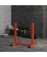 Soozier Bulgarian Split Squat Stand, 12-Level Leg Training Machine