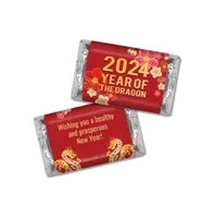 131 Pcs Chinese New Year Candy Party Favors Hershey's Miniatures and Red Kisses Chocolate by Just Candy (1.65 lbs)