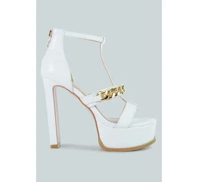 Women's Bonita Metal Chain Zip Up Sandals