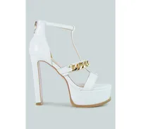 Women's Bonita Metal Chain Zip Up Sandals