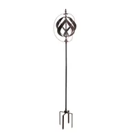 Evergreen 85.5"H Misting Wind Spinner, Copper Sphere