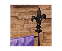 Evergreen Fleur de Lis Garden Flag Stand