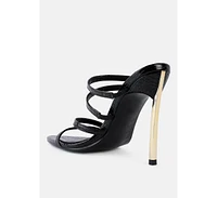 New Affair Croc Strappy High Heel Sandals