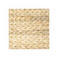 Set of 2 Drum Lamp Shades Woven Sea grass Beige Small 10" Top x 12" Bottom x 8.25" High Spider with Replacement Harp and Finial Fitting