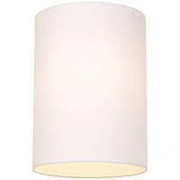 Set of 2 Drum Lamp Shades White Small 8" Top x 8" Bottom x 11" High Spider with Replacement Harp and Finial Fitting - Springcrest