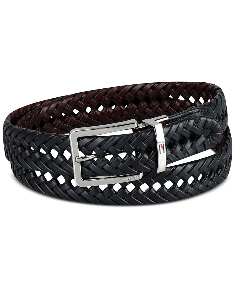 Tommy Hilfiger Men's Reversible Lace Logo Belt