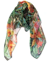 I.n.c. International Concepts Women's Jungle-Print Oversized Square Scarf, Created for Macy's