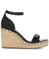 Karl Lagerfeld Paris Catalyna Embellished Wedge Espadrille Sandals