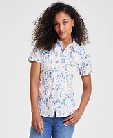 Tommy Hilfiger Women's Garden Floral Cotton Camp Shirt