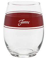 Fiesta Bright Frame 15 Ounce Stemless Wine Glass, Set of 4