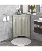 Streamdale Furniture Oak Bathroom Storage Cabinet with Adjustable Shelves