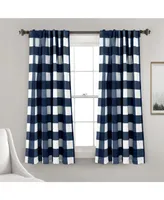 Kelly Checker Light Filtering Window Curtain Panels