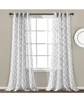 Edward Trellis Sheer Window Curtain Panels