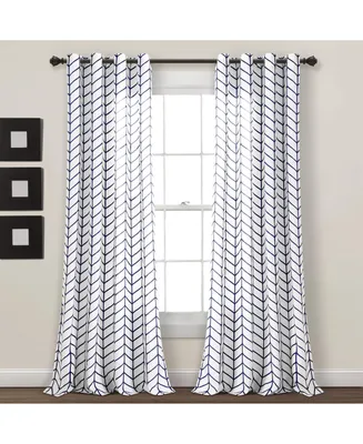 Calia Chevron Geo Window Curtain Panels