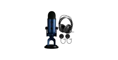 Blue Microphones Yeti Usb Microphone Bundle with Headphones and Pop Filter