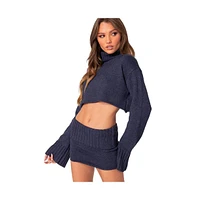 Women's Gino cropped turtle neck sweater