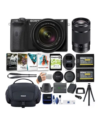 Sony Alpha a6600 Aps-c Mirror less Ilc Bundle with 18-135mm and 55-210mm Lenses