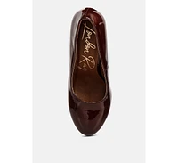 dixie patent faux leather pump sandals