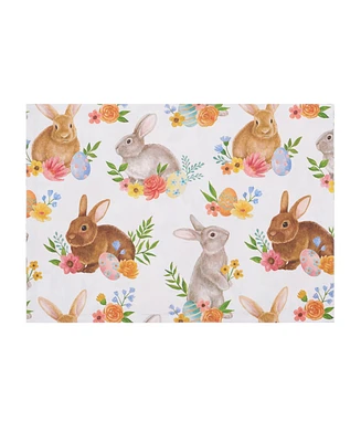 Spring Flora Bunny Placemat, Set of 6