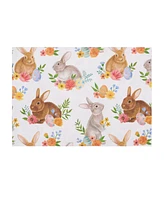 Spring Flora Bunny Placemat, Set of 6