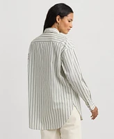 Lauren Ralph Women's Cotton Striped Shirt, Regular & Petite