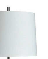 35.5" Whisper Geometric Overlay Design Glaze Table Lamp