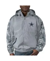 Men's Starter Silver Dallas Cowboys Throwback Thursday Night Lights Hoodie Full-Zip Jacket