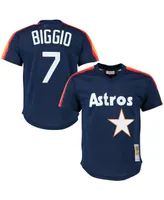 Men's Mitchell & Ness Craig Biggio Navy Houston Astros Cooperstown Mesh Batting Practice Jersey