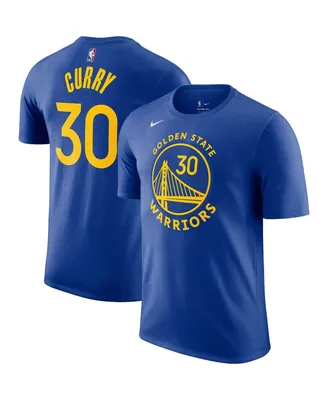 Men's Nike Stephen Curry Royal Golden State Warriors Icon 2022/23 Name and Number T-shirt