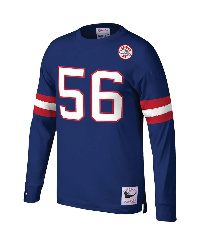 Men's Mitchell & Ness Lawrence Taylor Royal New York Giants Throwback Retired Player Name and Number Long Sleeve Top