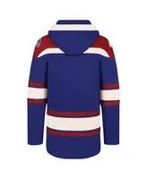 Men's '47 Brand Blue New York Rangers Big and Tall Superior Lacer Pullover Hoodie