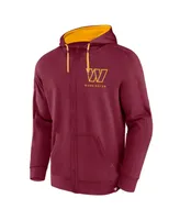 Men's Fanatics Burgundy Washington Commanders Defender Evo Full-Zip Hoodie