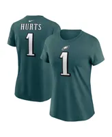 Women's Nike Jalen Hurts Midnight Green Philadelphia Eagles Player Name and Number T-shirt