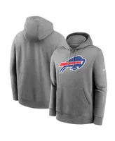 Men's Nike Heather Charcoal Buffalo Bills Big and Tall Rewind Club Fleece Pullover Hoodie