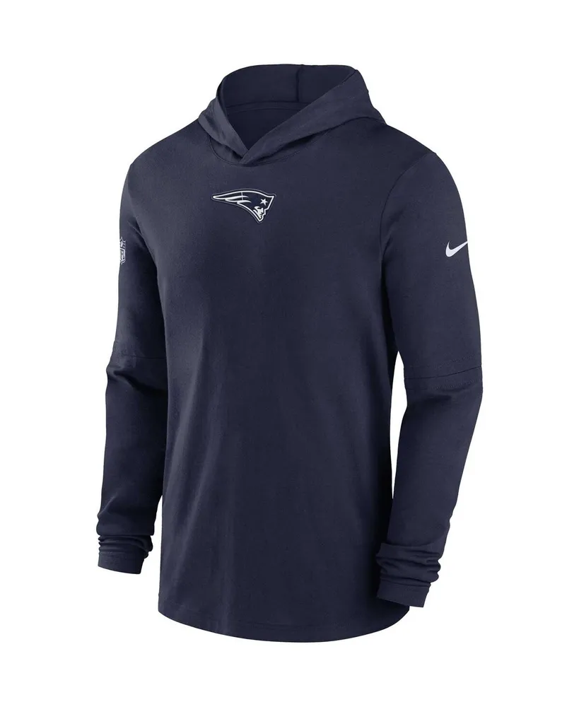 Men's Nike Navy New England Patriots Sideline Performance Long Sleeve Hoodie T-shirt