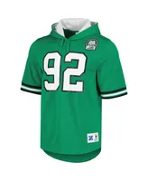 Men's Mitchell & Ness Reggie White Kelly Green Philadelphia Eagles Retired Player Name and Number Mesh Hoodie T-shirt