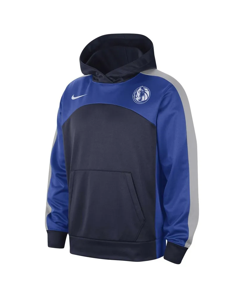 Men's Nike Navy, Blue Dallas Mavericks Authentic Starting Five Force Performance Pullover Hoodie