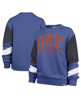 Women's '47 Brand Blue Oklahoma City Thunder 2023/24 Edition Nova Crew Sweatshirt