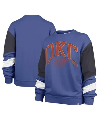 Women's '47 Brand Blue Oklahoma City Thunder 2023/24 City Edition Nova Crew Sweatshirt